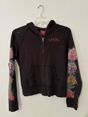 Y2K Lucky Brand Zip Hoodie